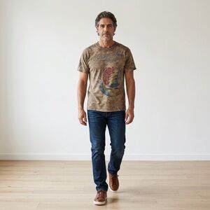 Vintage 90s Liquid Blue Grateful Dead Steal Your Face Tie Dye Tee XL